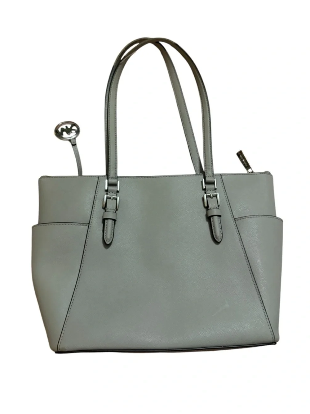 Michael Kors Gray Saffiano Leather Tote Bag